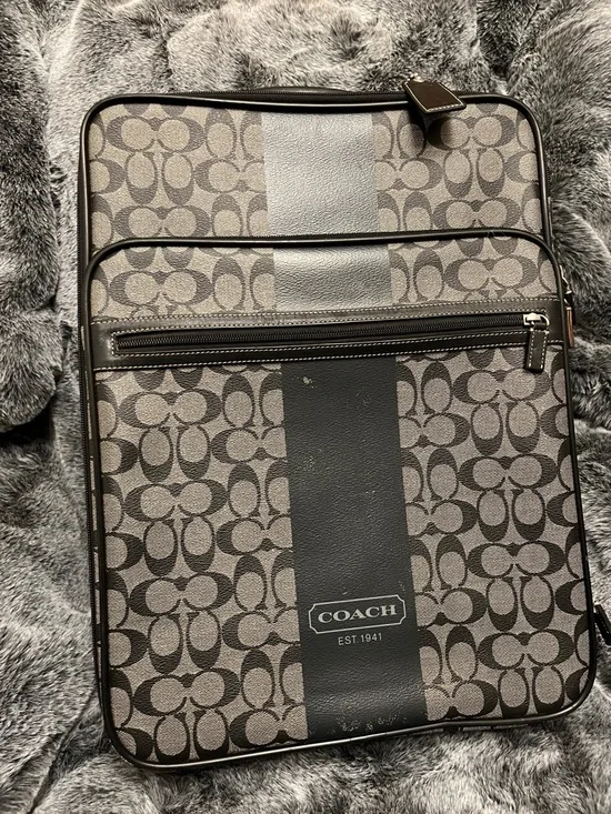 Coach unisex monogram logo all over carry on travel suit case bag - Picture 3 of 16